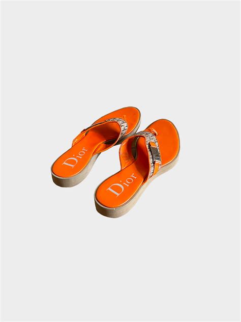 dior designer flip flops|christian Dior flip flops.